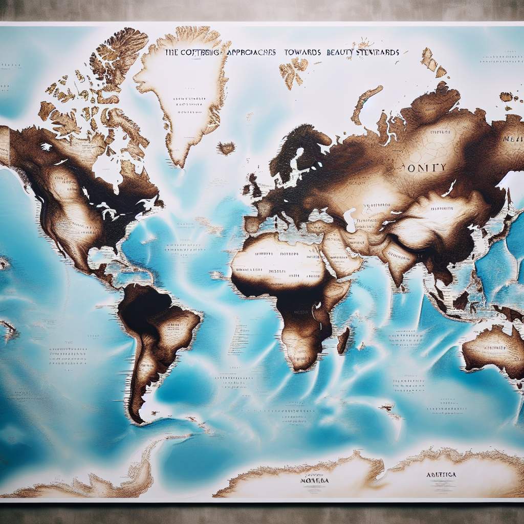 A world map with notes on cultural differences in looksmaxxing approaches, showing how beauty standards vary globally.