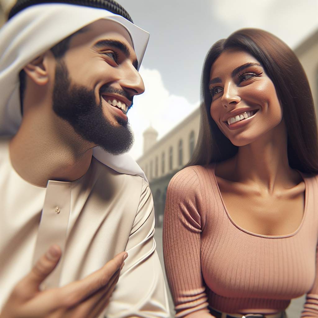 Two people smiling and engaging in a friendly conversation, symbolizing how looksmaxxing can potentially enhance personal and professional relationships.
