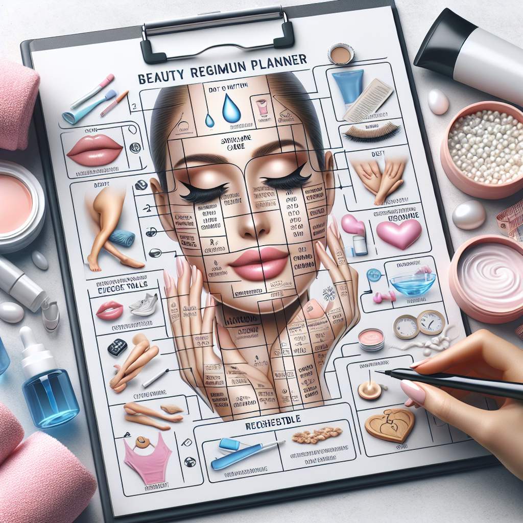 A beauty regimen planner, detailing how to maintain looksmaxxing results long-term through consistent care and lifestyle choices.
